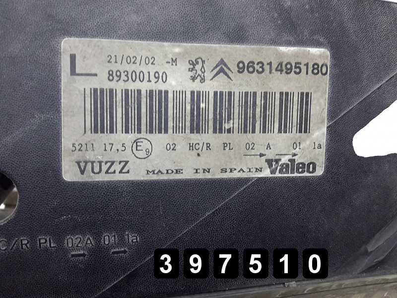 2002 CITROEN XSARA PICASSO FARO DELANTERO (LHD) LADO IZQUIERDO 9631495180 - Imagen 6 de 6